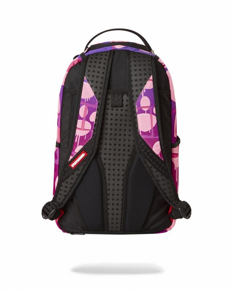 Pink Blue Men's Sprayground Panther Furrrocious Backpacks | YXVJ61809