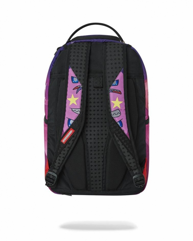 Pink Men's Sprayground Alien Backpacks | MHGB74652