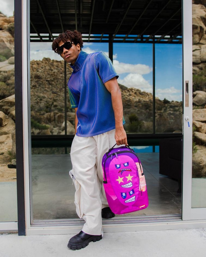 Pink Men's Sprayground Alien Backpacks | MHGB74652