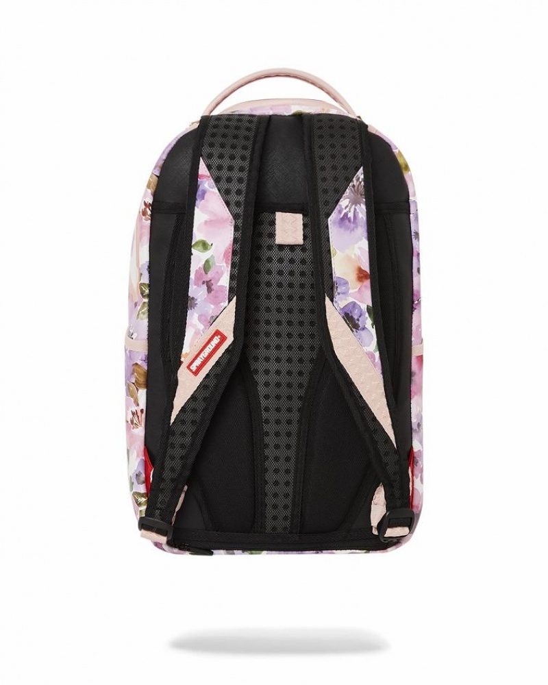 Pink Men's Sprayground Botanic Villa Chilla Backpacks | VNIW73650