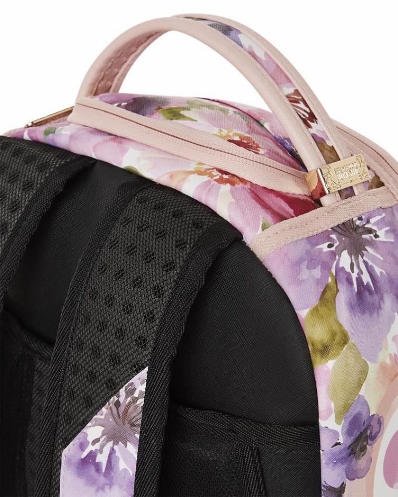 Pink Men's Sprayground Botanic Villa Chilla Backpacks | VNIW73650