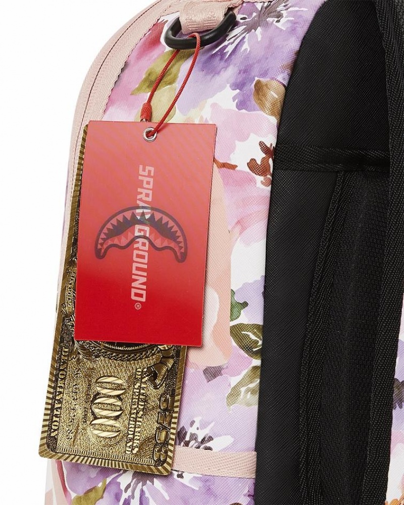 Pink Men's Sprayground Botanic Villa Chilla Backpacks | VNIW73650