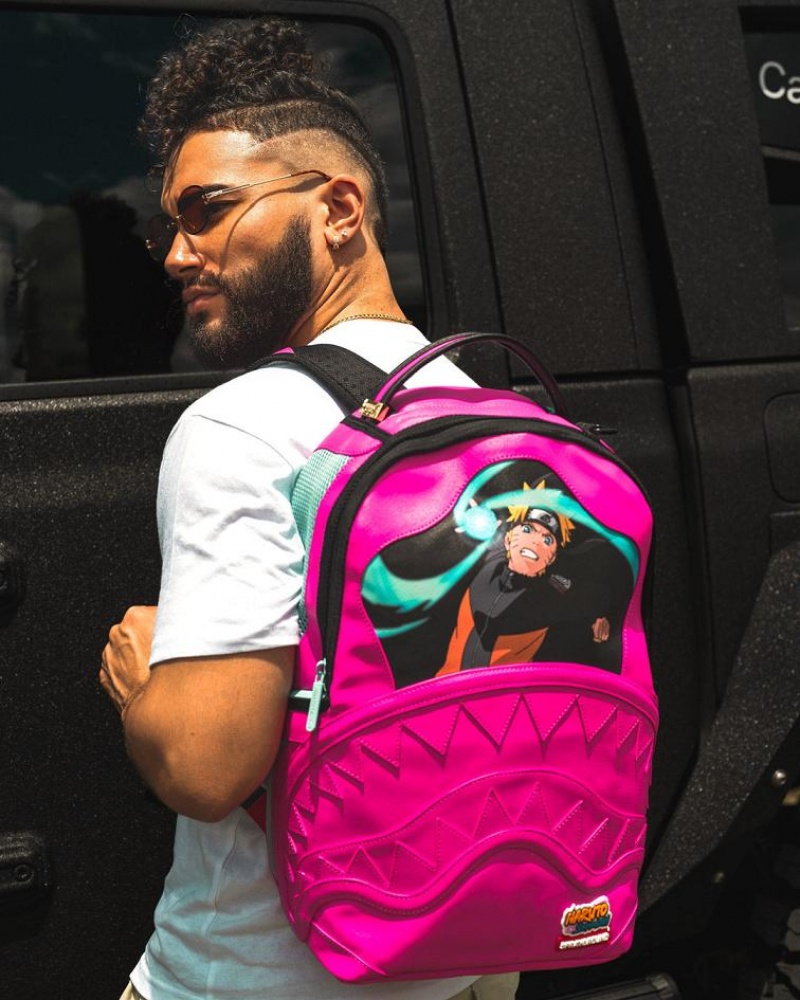 Pink Men's Sprayground Naruto Fashion Killa Backpacks | QGWM13240