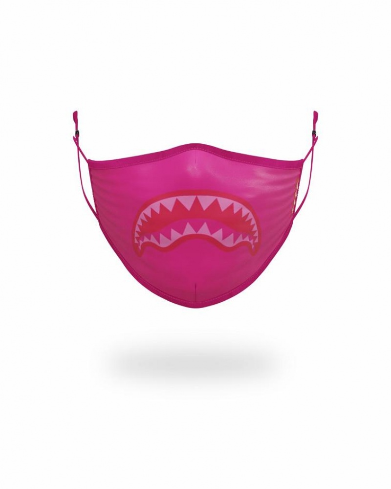 Pink Men\'s Sprayground Shark Face Masks | BNMG10869