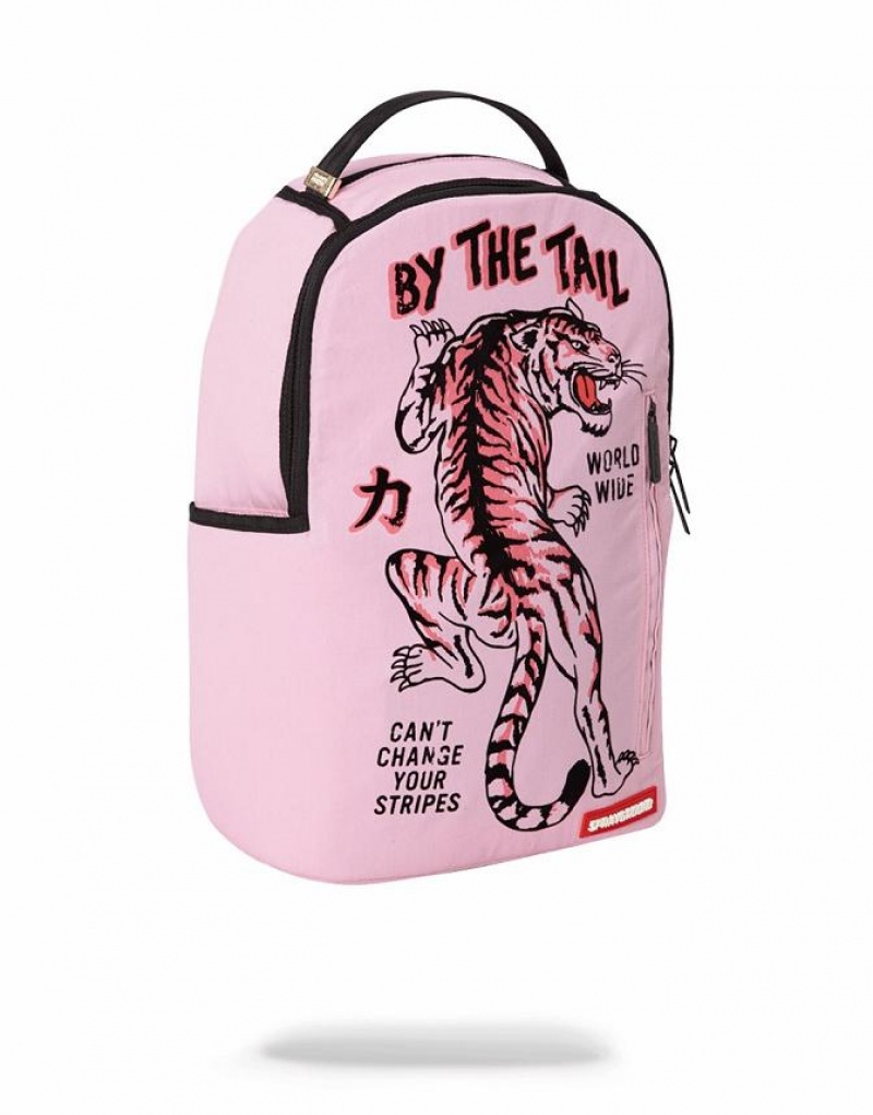 Pink Men's Sprayground Tiger Style Backpacks | BRGN57034