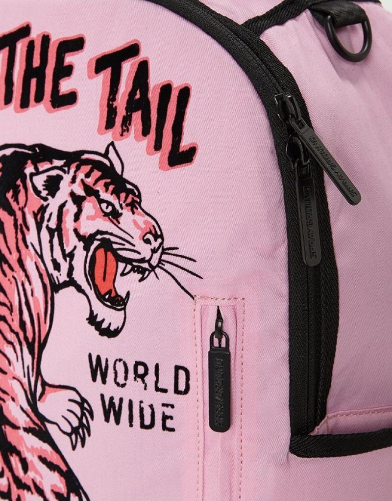 Pink Men's Sprayground Tiger Style Backpacks | BRGN57034