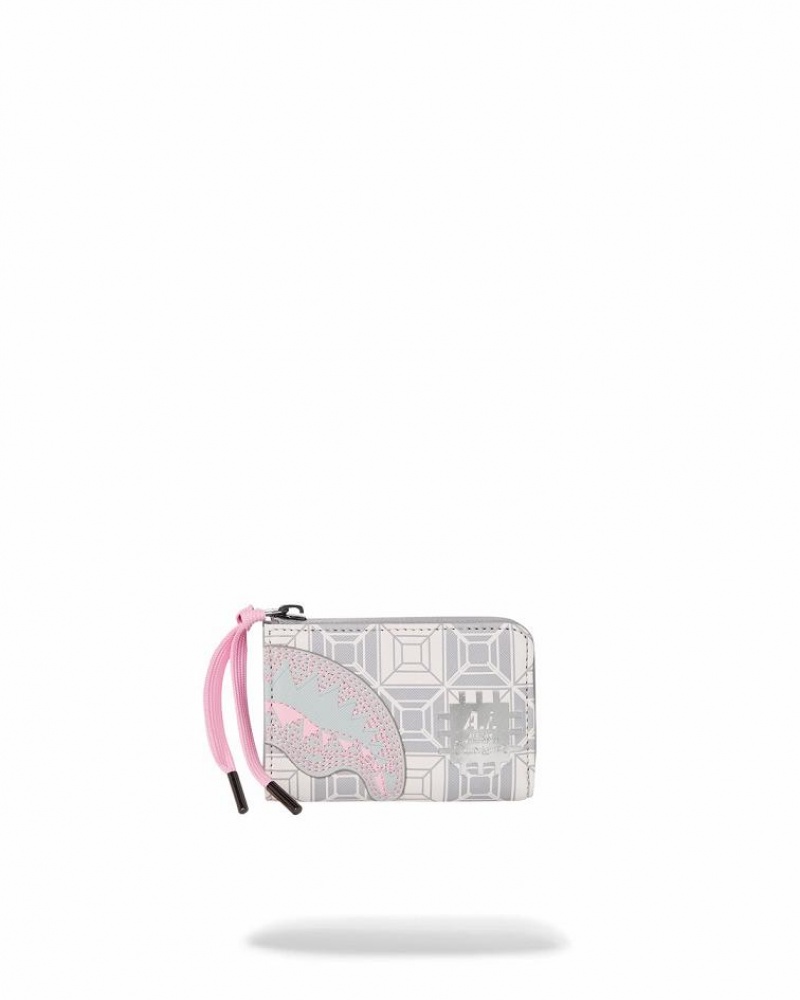 Pink Women's Sprayground A.I.8 African Intelligence Wallets | DUPE75610