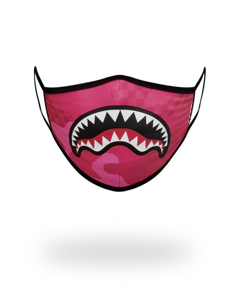 Pink Women\'s Sprayground Anime Shark Face Masks | IXGS50248