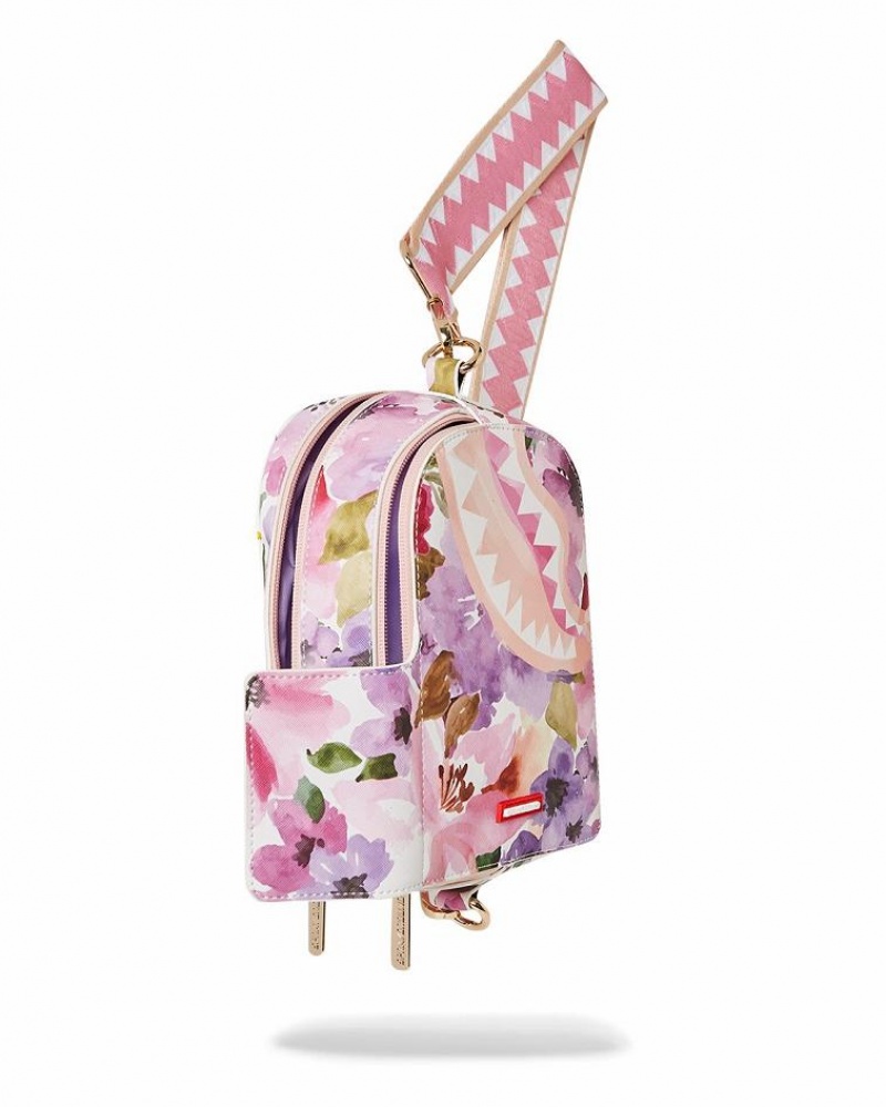 Pink Women's Sprayground Botanic Villa Chilla Slings Bag | MPXY73208