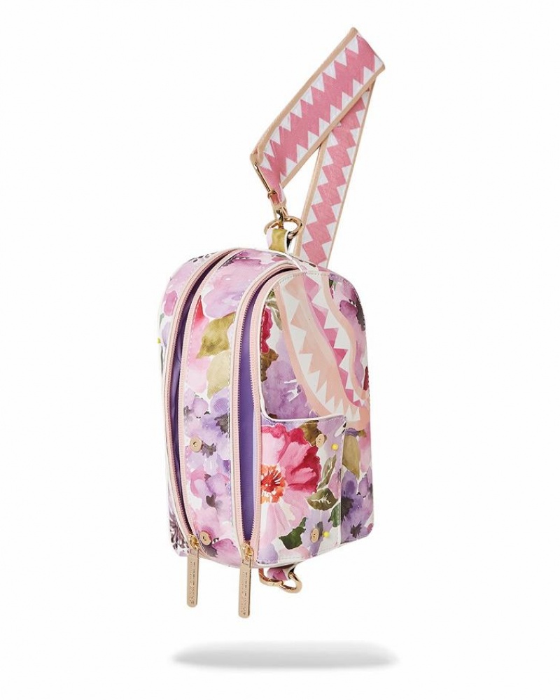 Pink Women's Sprayground Botanic Villa Chilla Slings Bag | MPXY73208