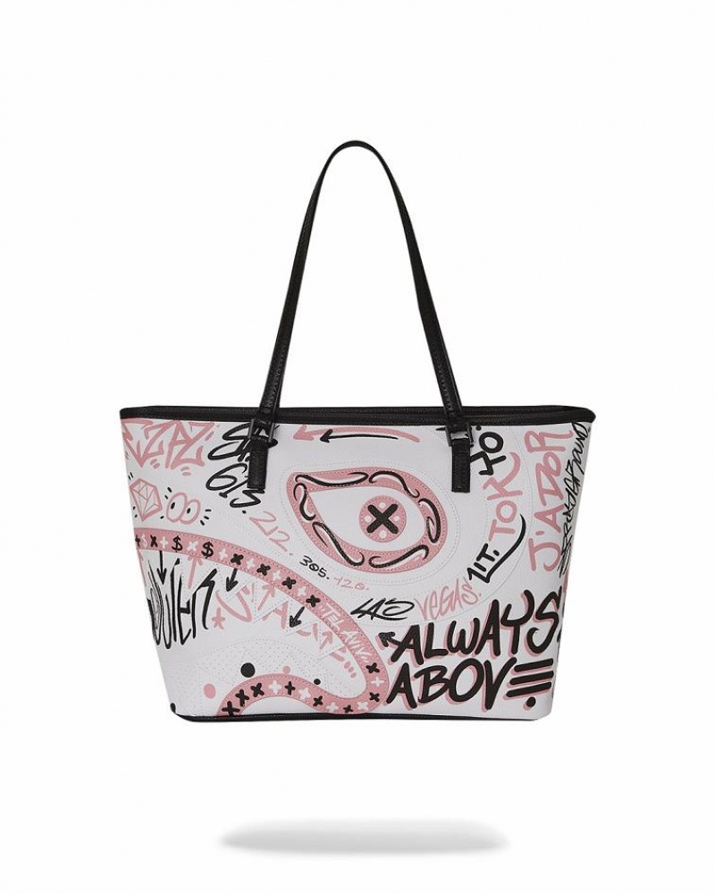 Pink Women's Sprayground Jadore Tote Bags | VZOY46329