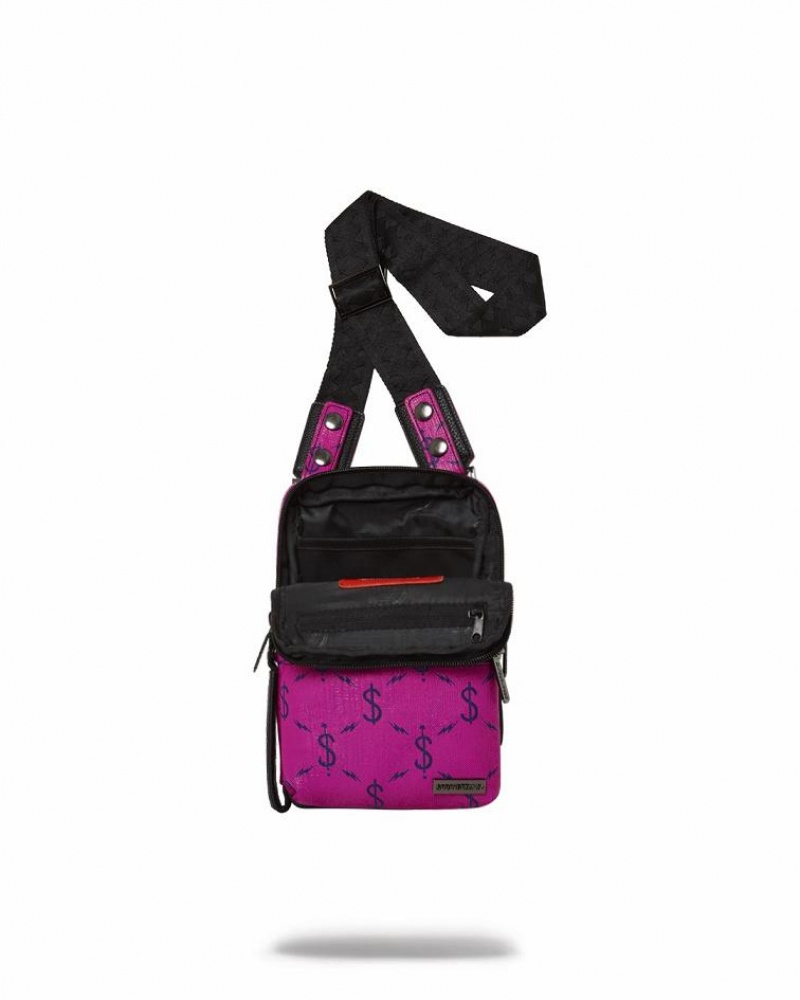 Pink Women's Sprayground $napdragon Slings Bag | PZAE79304