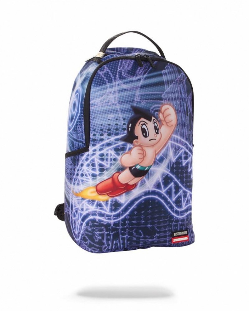 Purple Men's Sprayground Astro Backpacks | IBPF93518