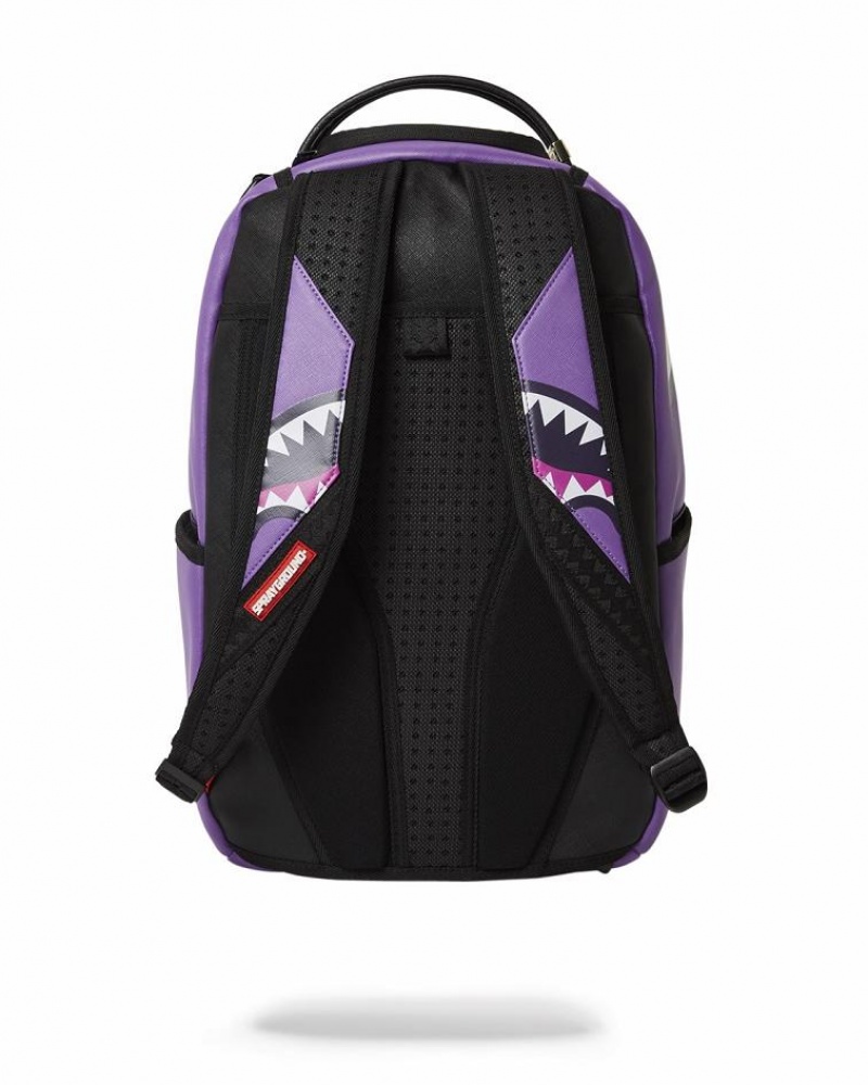 Purple Men's Sprayground Miami Beach Polo Backpacks | JDOY60738