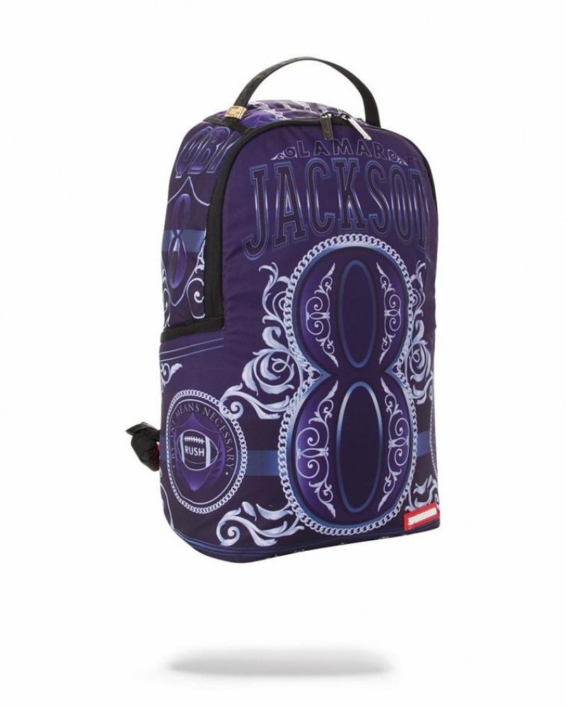 Purple Men's Sprayground Nfl Lamar Jackson Backpacks | JIXO07189