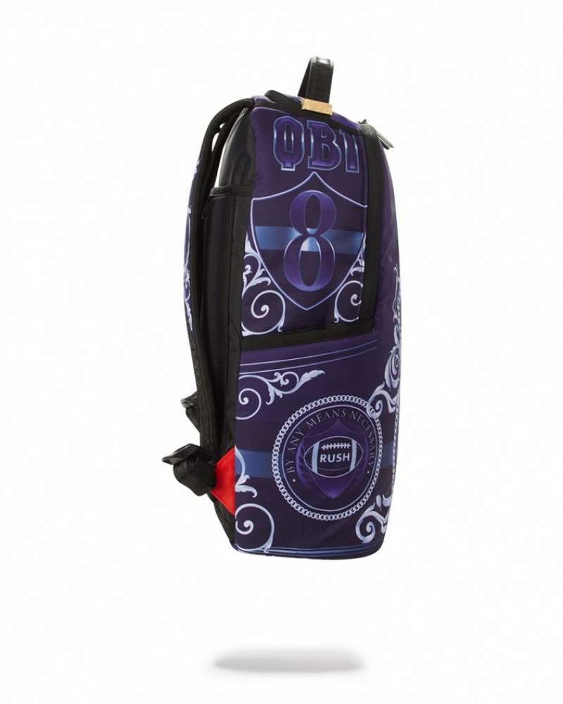 Purple Men's Sprayground Nfl Lamar Jackson Backpacks | JIXO07189