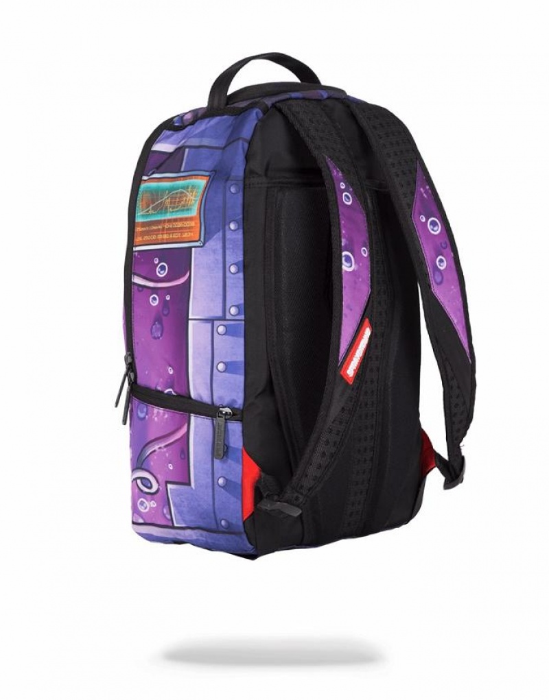 Purple Men's Sprayground Outta Space Backpacks | ESYV61502