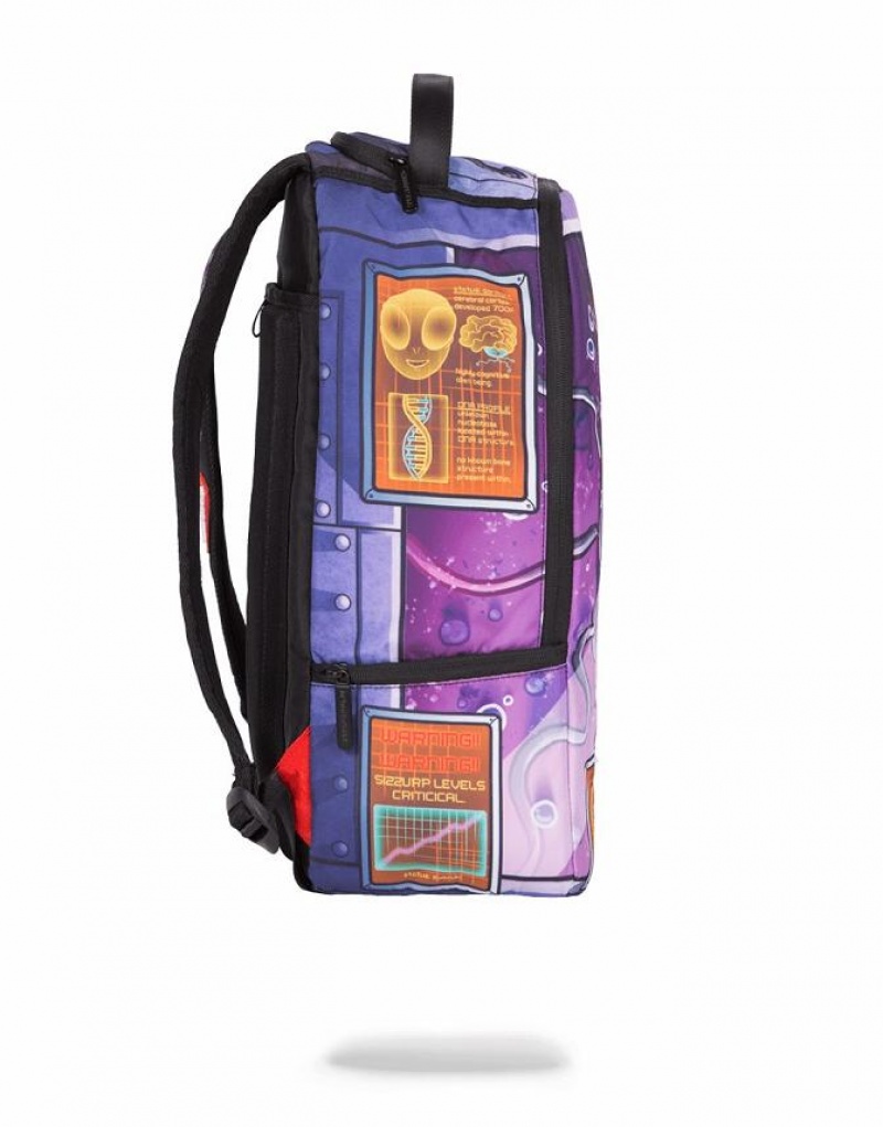 Purple Men's Sprayground Outta Space Backpacks | ESYV61502