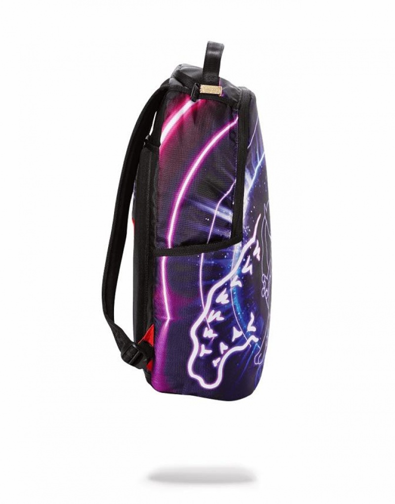 Purple Men's Sprayground Pokemon Mewto Shark Backpacks | ERZJ32156