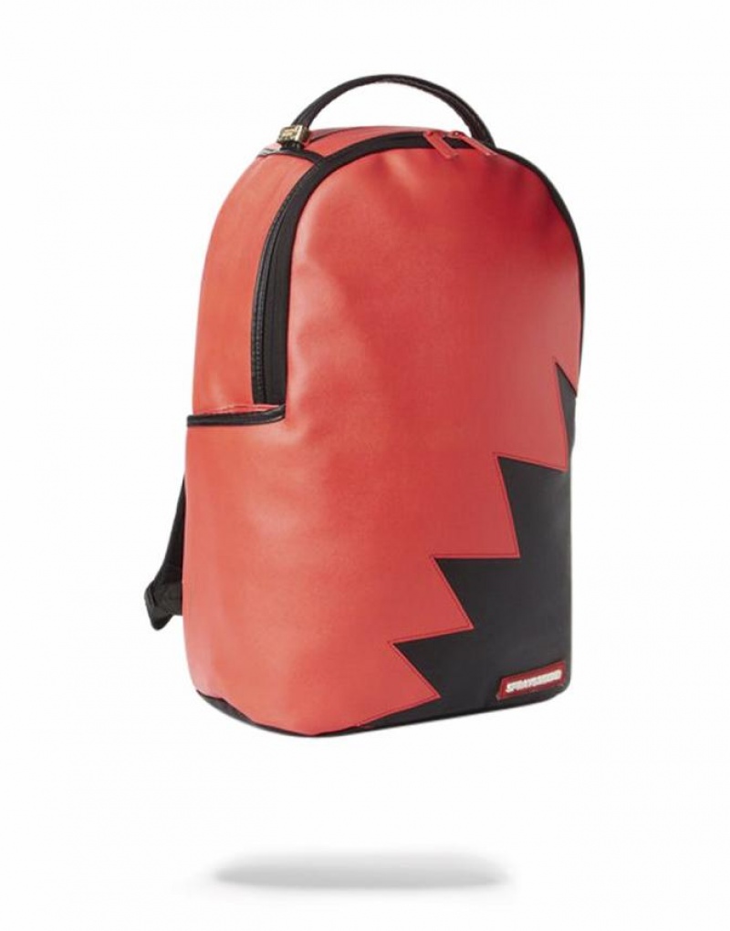 Red Black Men's Sprayground Big Bite Backpacks | GZMB56148