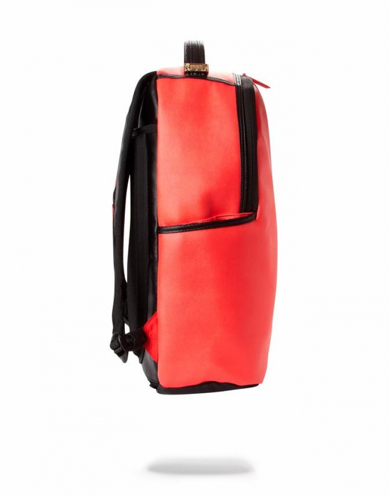 Red Black Men's Sprayground Big Bite Backpacks | GZMB56148