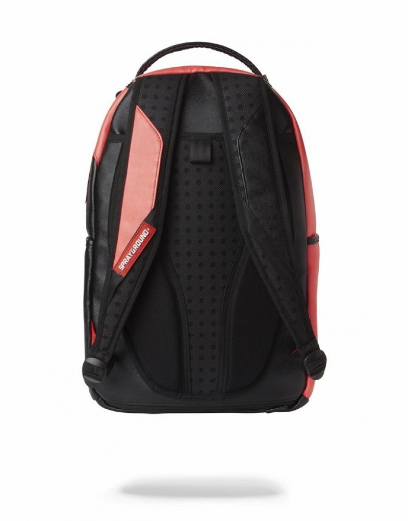 Red Black Men's Sprayground Big Bite Backpacks | GZMB56148