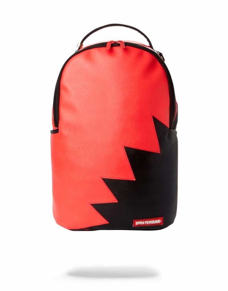 Red Black Men\'s Sprayground Big Bite Backpacks | GZMB56148