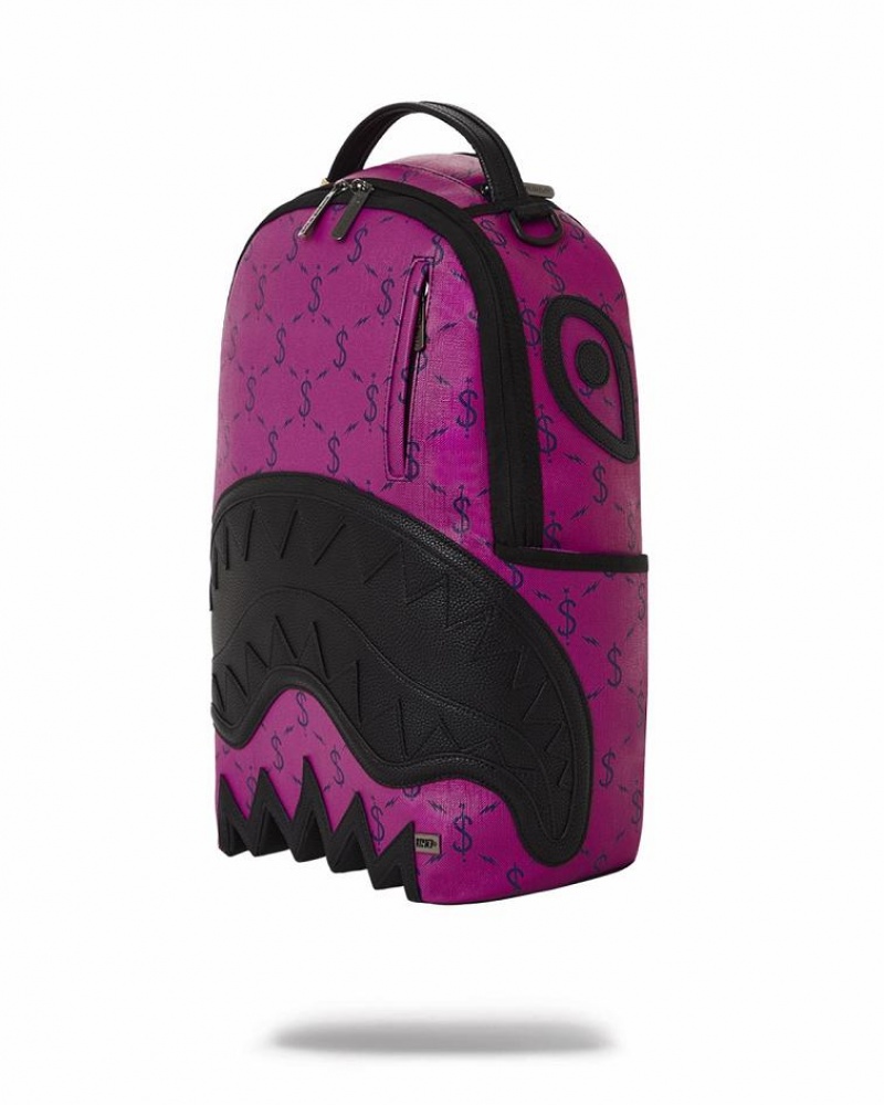 Red Black Men's Sprayground $napdragon Backpacks | DUMK09837