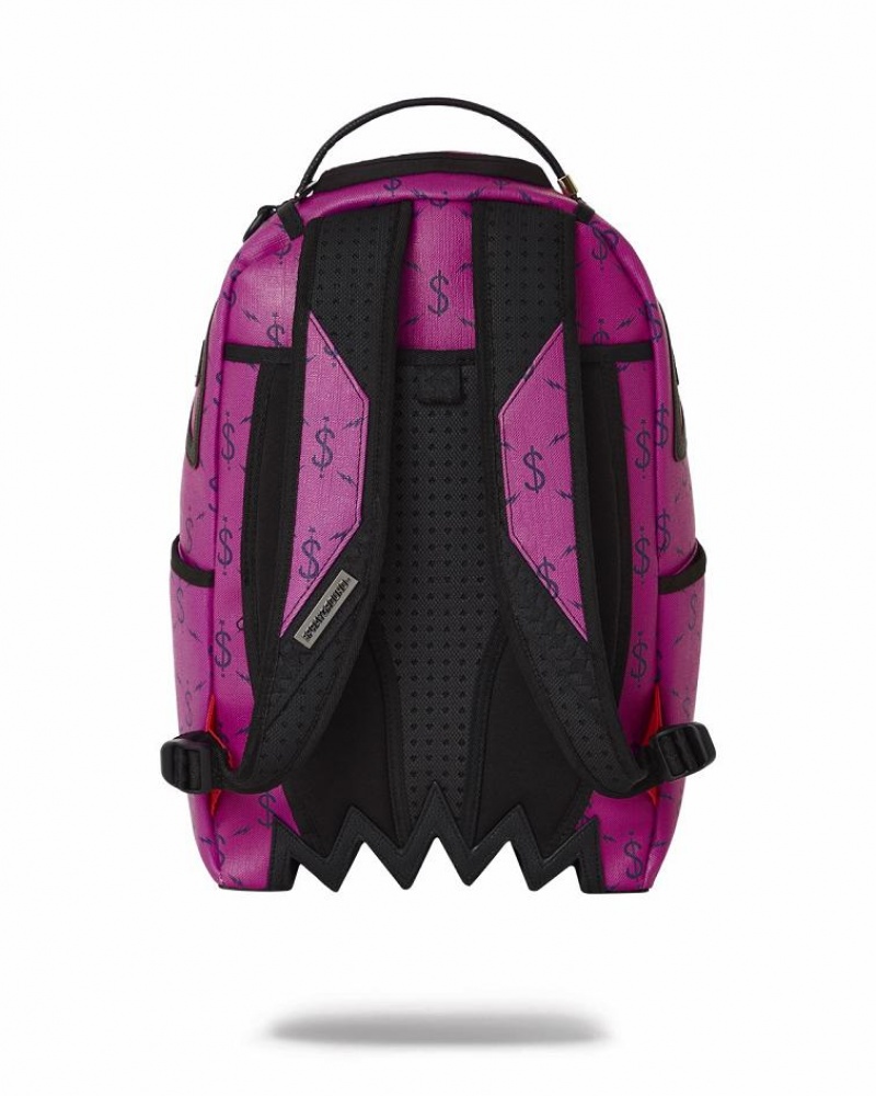 Red Black Men's Sprayground $napdragon Backpacks | DUMK09837