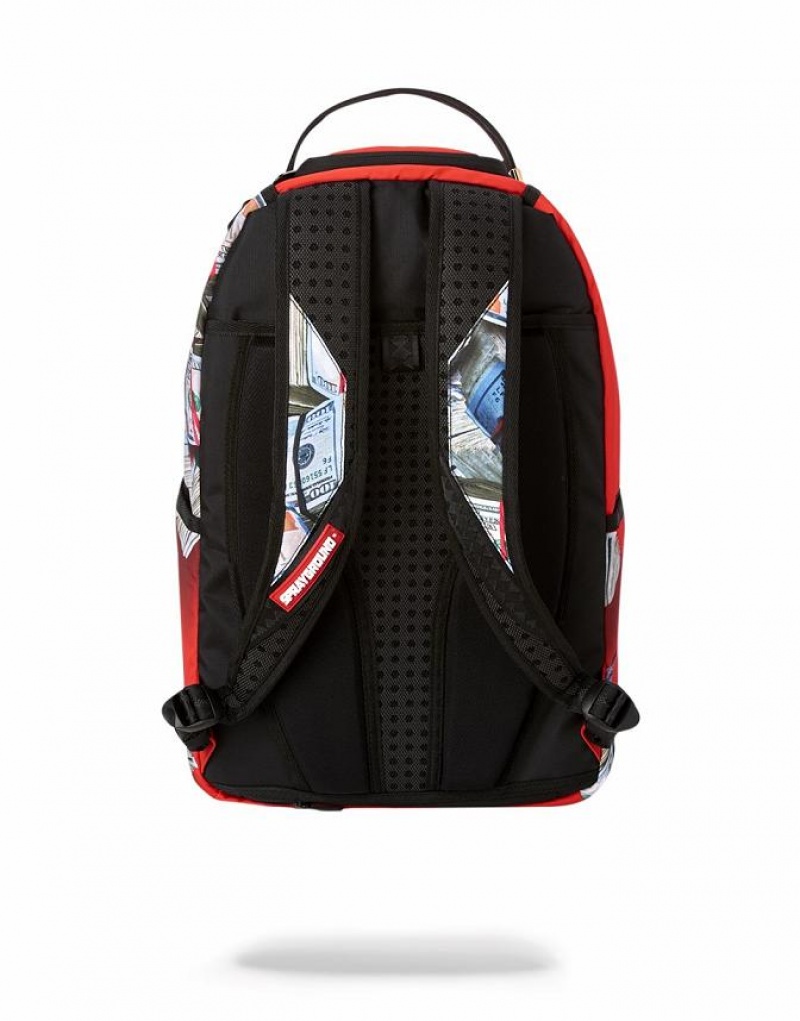 Red Men's Sprayground 777 Backpacks | LGTP57480