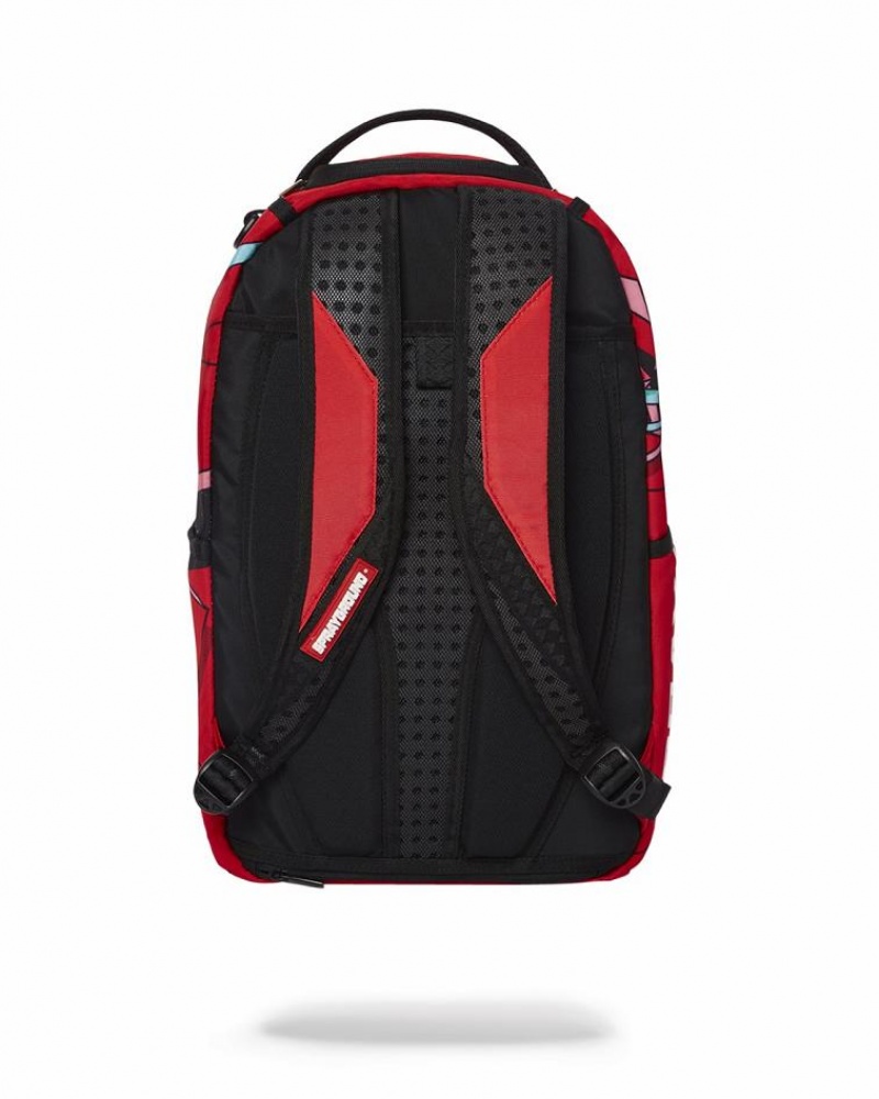 Red Men's Sprayground Astromane Space Odyssey Backpacks | TSZG85436