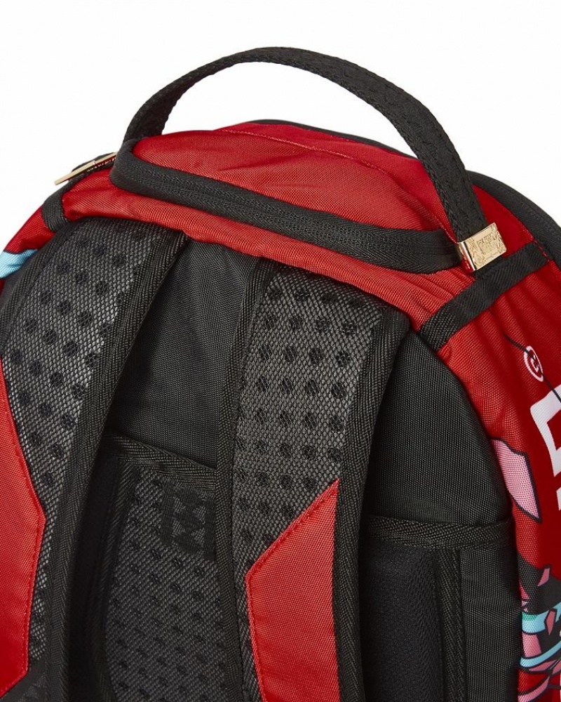 Red Men's Sprayground Astromane Space Odyssey Backpacks | TSZG85436