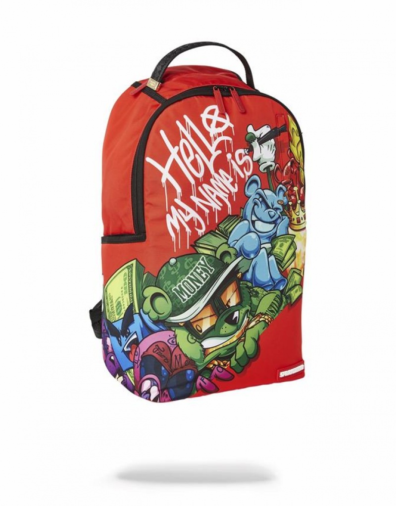 Red Men's Sprayground Da Bounce House Backpacks | ZPDM14879