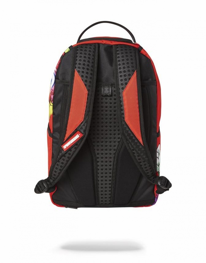 Red Men's Sprayground Da Bounce House Backpacks | ZPDM14879