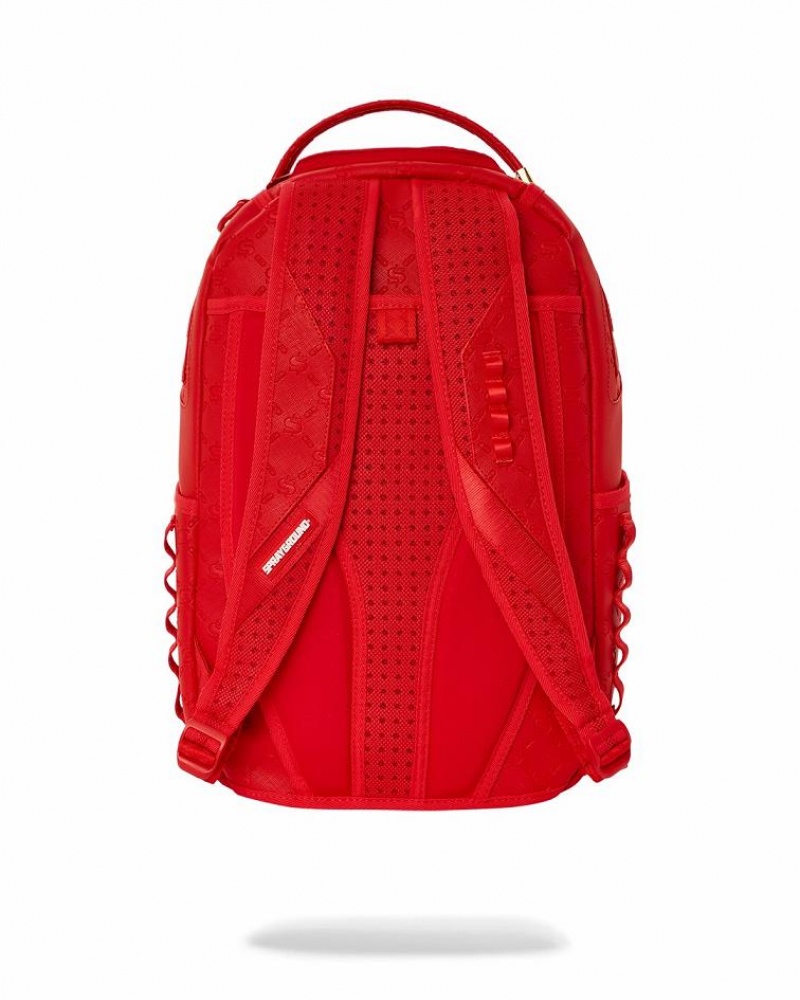 Red Men's Sprayground Deniro Crimson Backpacks | BRPU89725