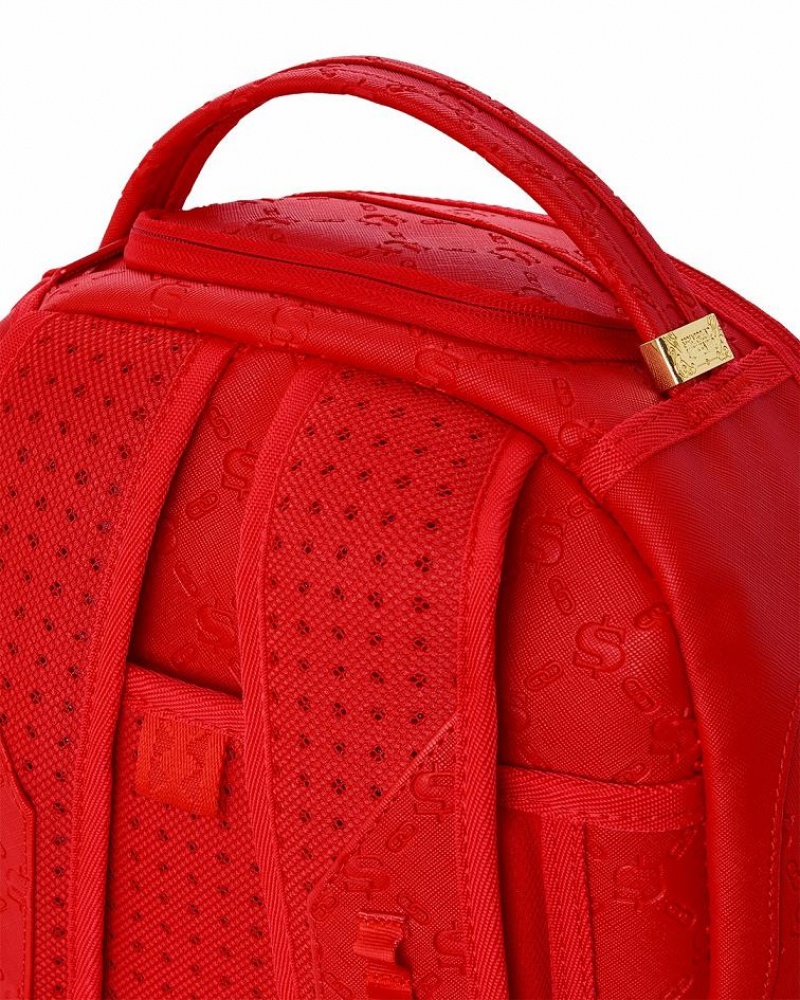 Red Men's Sprayground Deniro Crimson Backpacks | BRPU89725