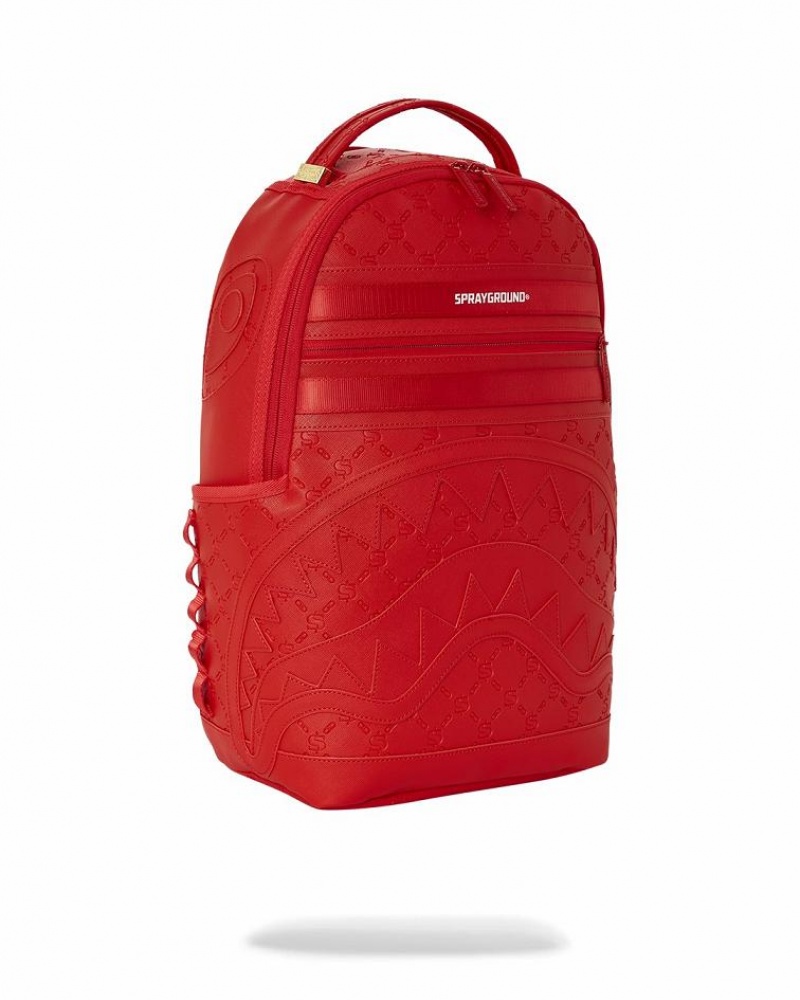 Red Men's Sprayground Deniro Crimson Backpacks | BRPU89725