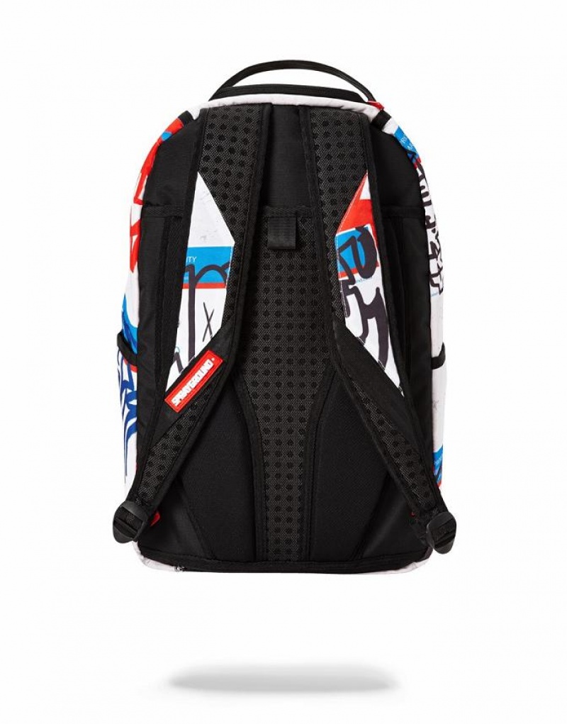 Red Men's Sprayground Do Not Enter Backpacks | HOVA91426