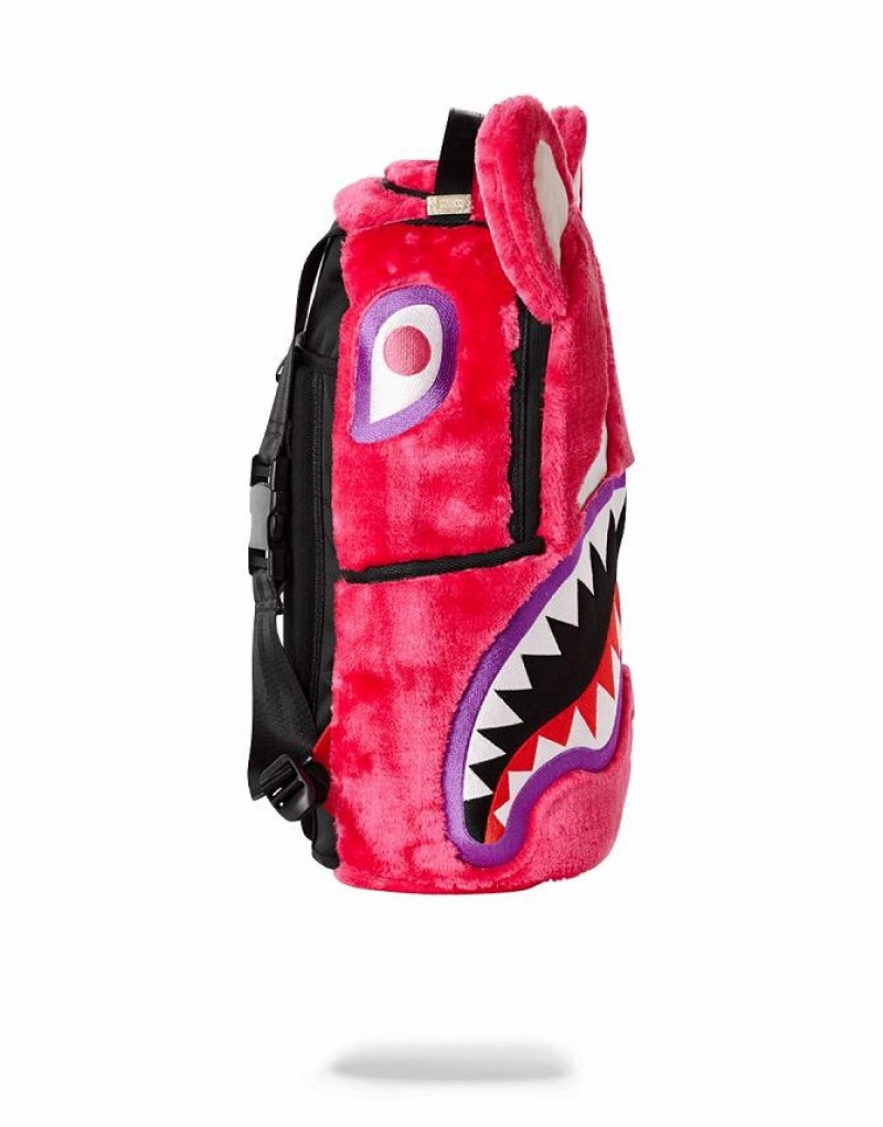 Red Men's Sprayground Fortnite Cuddle Shark Backpacks | ATQM80619