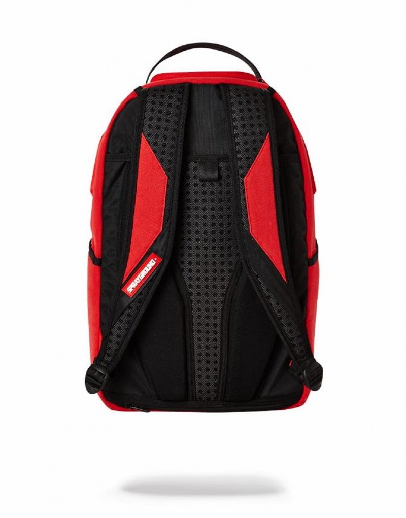 Red Men's Sprayground Ghost Rubber Shark Backpacks | KHPZ49501