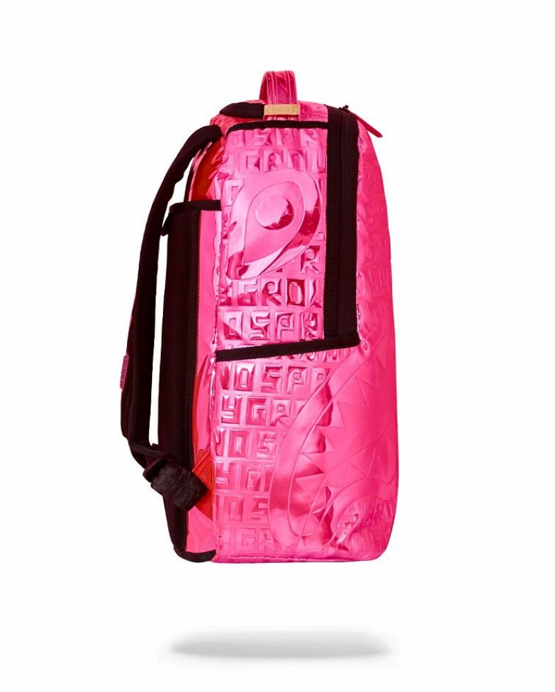 Red Men's Sprayground Infiniti Pink Diamond Backpacks | NWHK06497