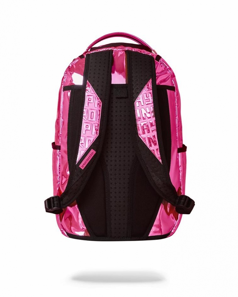 Red Men's Sprayground Infiniti Pink Diamond Backpacks | NWHK06497