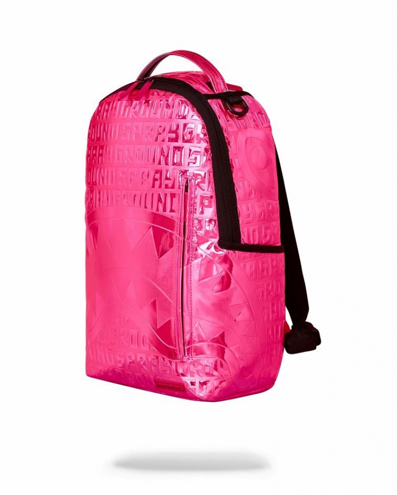 Red Men's Sprayground Infiniti Pink Diamond Backpacks | NWHK06497