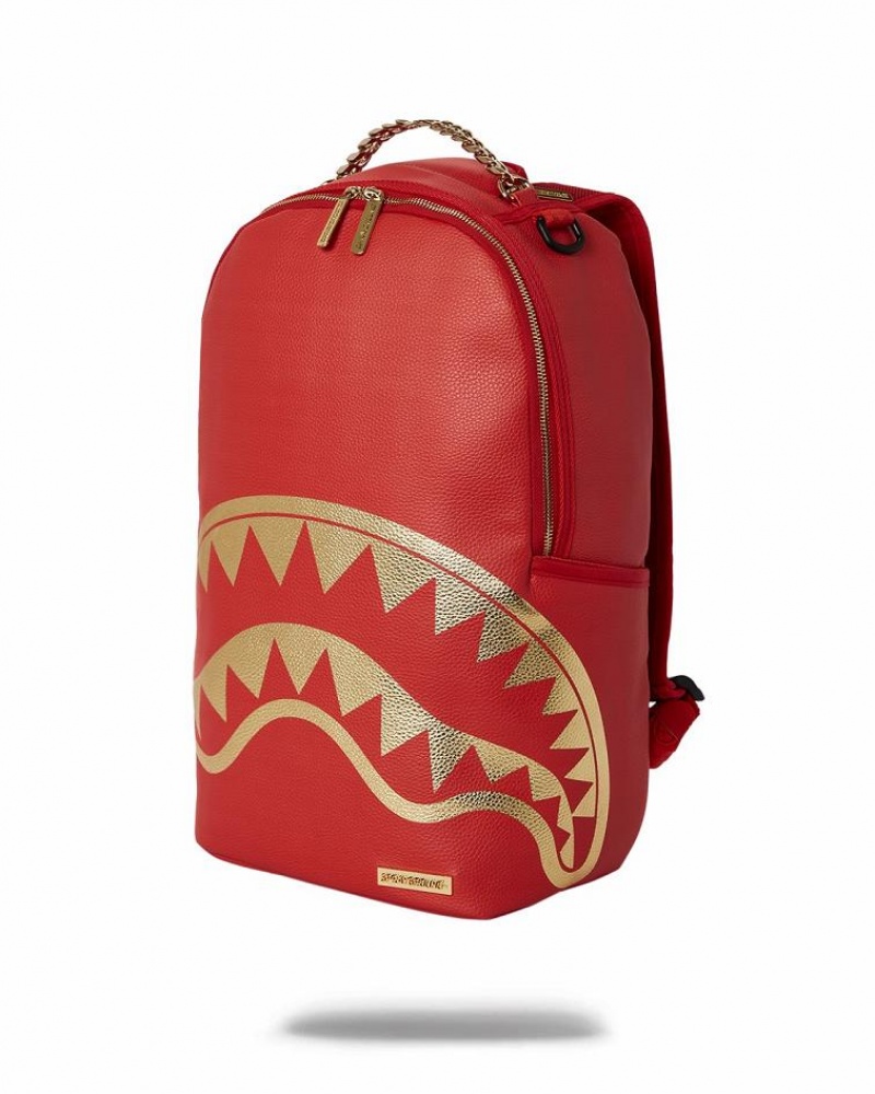 Red Men's Sprayground King Of Kings Backpacks | XZSG35862