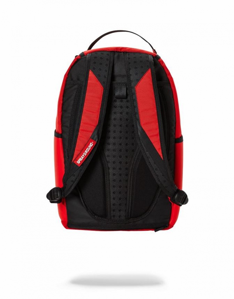 Red Men's Sprayground Label Backpacks | RTDS04957