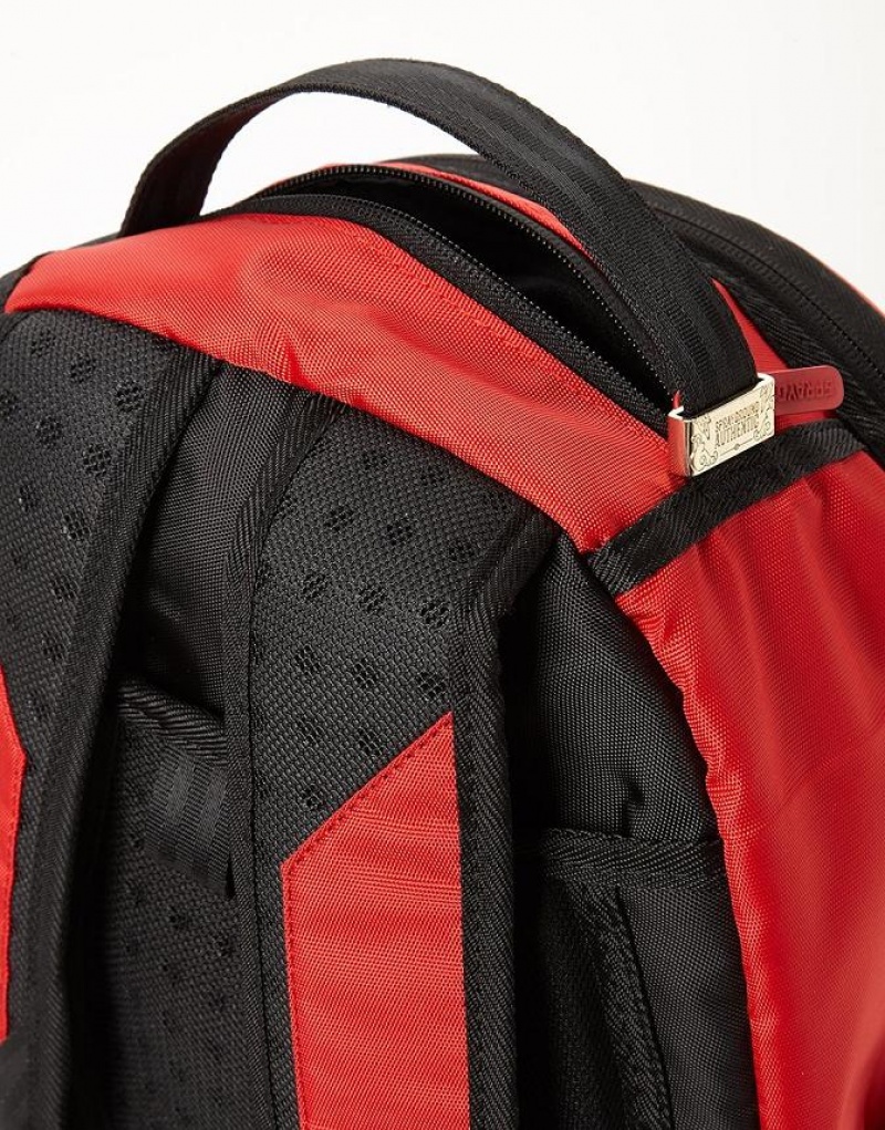 Red Men's Sprayground Label Backpacks | RTDS04957