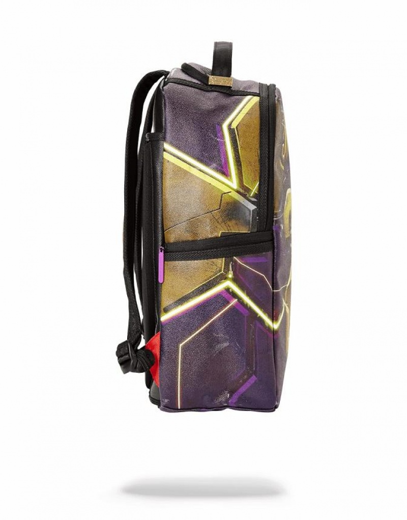 Red Men's Sprayground Lebron James Cyborg Backpacks | KNXO13650