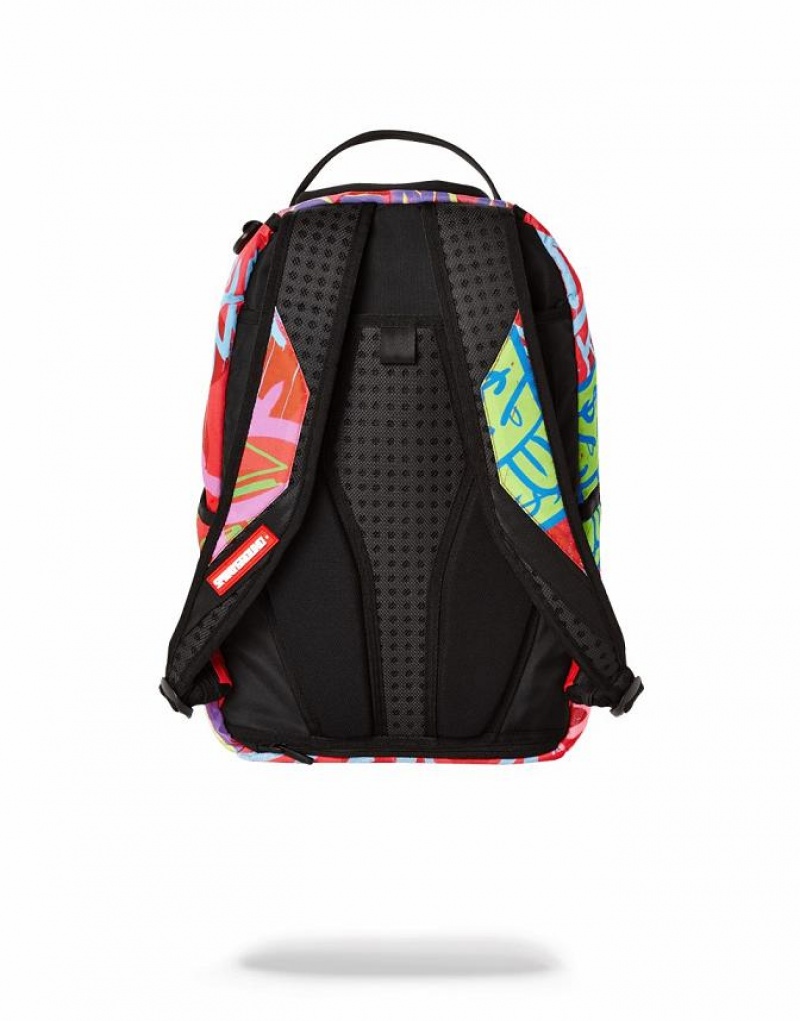 Red Men's Sprayground Money Stacks Backpacks | IUGQ67024