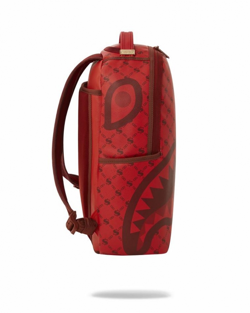 Red Men's Sprayground Moneygram Brick Backpacks | ZKNP40836