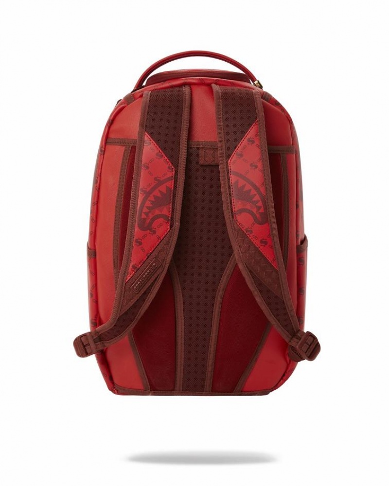 Red Men's Sprayground Moneygram Brick Backpacks | ZKNP40836